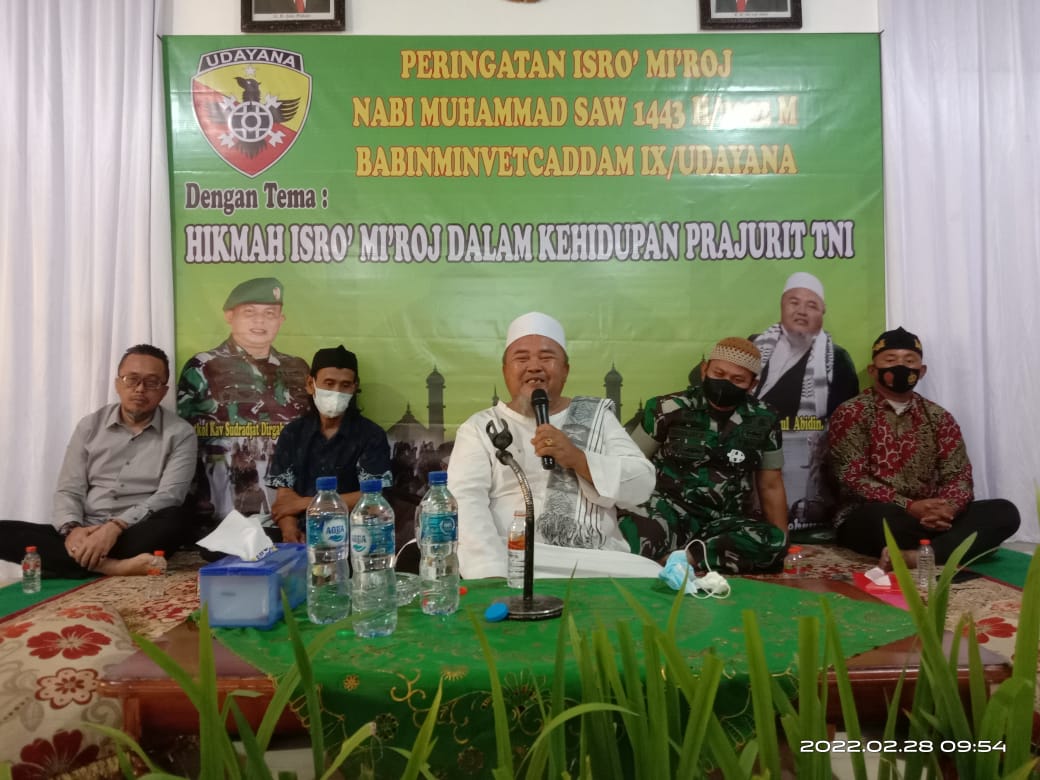 Peringatan Isra’ Mi’raj Nabi Muhammad SAW 1443 H/2022 M, Babinminvetcad lX/ Udayana Berjalan Hikmat