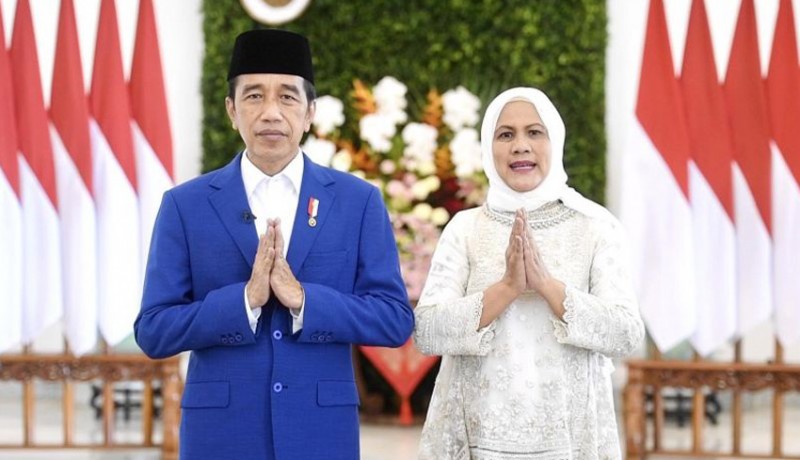  Presiden dan Iriana Ucapkan Selamat Idul Fitri 1443 Hijriah