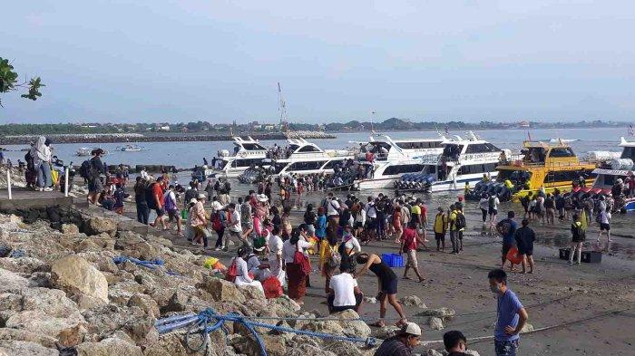  Liburan Hari Raya Idul Fitri 1443, Penyeberangan ke Nusa Penida Membludak