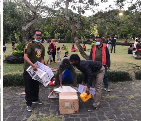  Kecamatan Denpasar Utara Tertibkan PKL Di Taman Kota Lumintang
