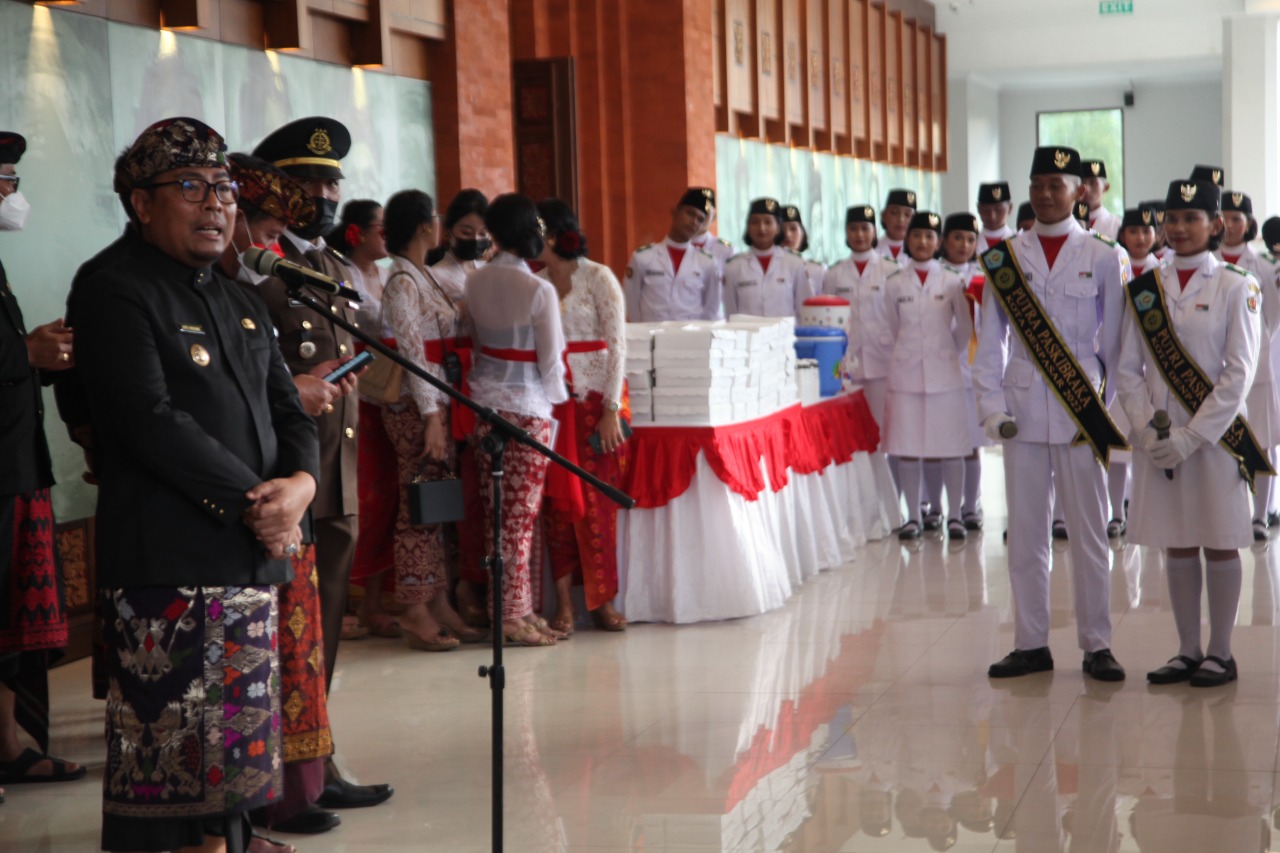 Lancar Upacara HUT Kemerdekaan RI Ke-77, Paskibraka Kota Denpasar Syukuran