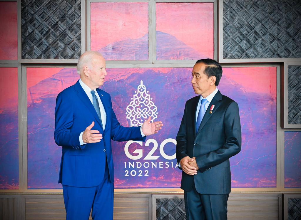 Presiden Jokowi Lakukan Pertemuan Bilateral dengan Presiden AS Joe Biden