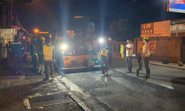 Progres Perbaikan Jalan Nangka Denpasar Capai 3,5 Persen