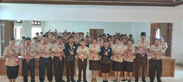 Kwartir Daerah Bali Lepas 54 Anggota Pramuka Ikuti Pertikawan Nasional II Tahun 2024 di Cibubur