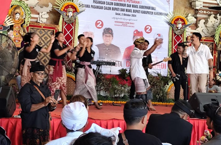  Milenial dan Gen Z Desa Selat Joget Bareng Giri Prasta, Pastikan Coblos Nomor 2 Koster-Giri di Pilgub Bali