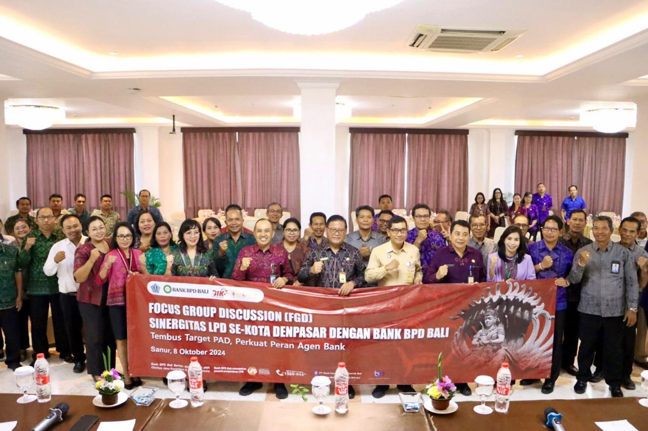 Sekda Alit Wiradana Buka FGD LPD Se-Kota Denpasar Bersama BPD Bali, Tingkatkan Sinergitas Optimalisasi Pelayanan.