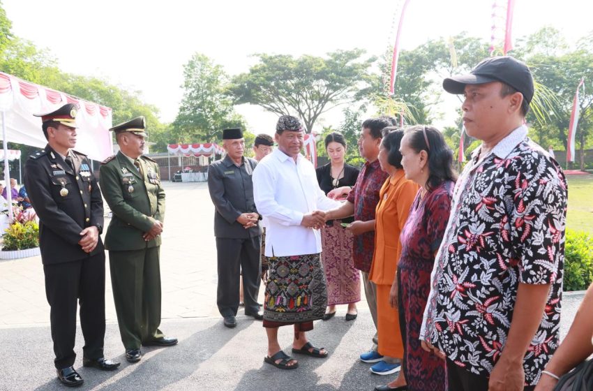  Peringatan 78 Tahun Puputan Margarana Pemkot Denpasar Terima Pataka I Gusti Ngurah Rai, dan Serahkan Santunan Kepada Veteran