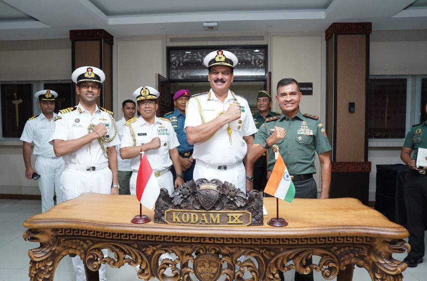  Pangdam Zamroni Terima Kunjungan Chief of The Naval Staf Hindian Navy,  Kepala Staf Angkatan Laut India Kunjungi Kodam IX/Udayana