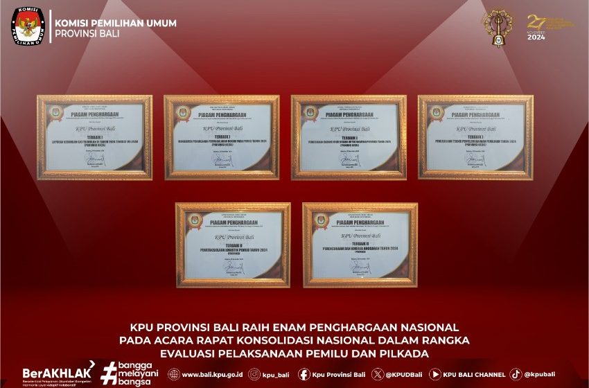  KPU Bali Raih Enam Penghargaan