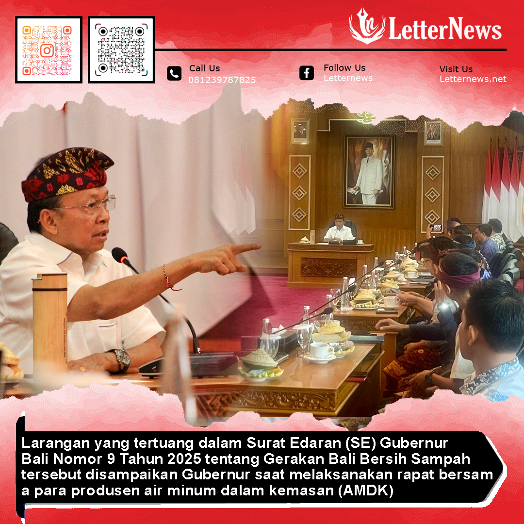 Gubernur Koster Minta Stop Produksi AMDK Plastik dibawah 1 Liter, Januari 2026 Bali harus Bersih
