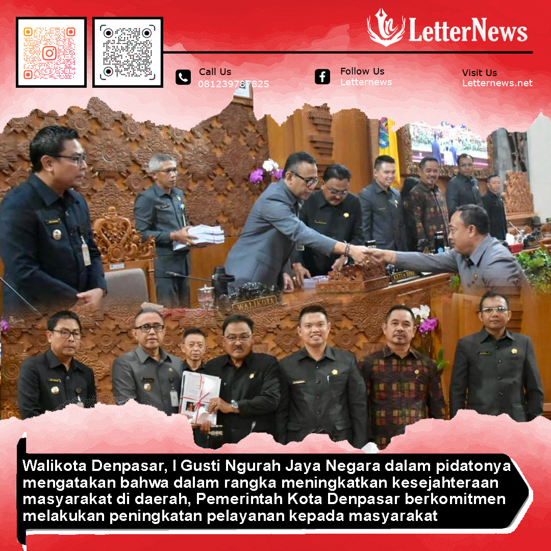 Walikota Jaya Negara Sampaikan Ranperda Pertanggung Jawaban APBD TA. 2024, PAD Ditarget Naik Jadi Rp. 2 Triliun.