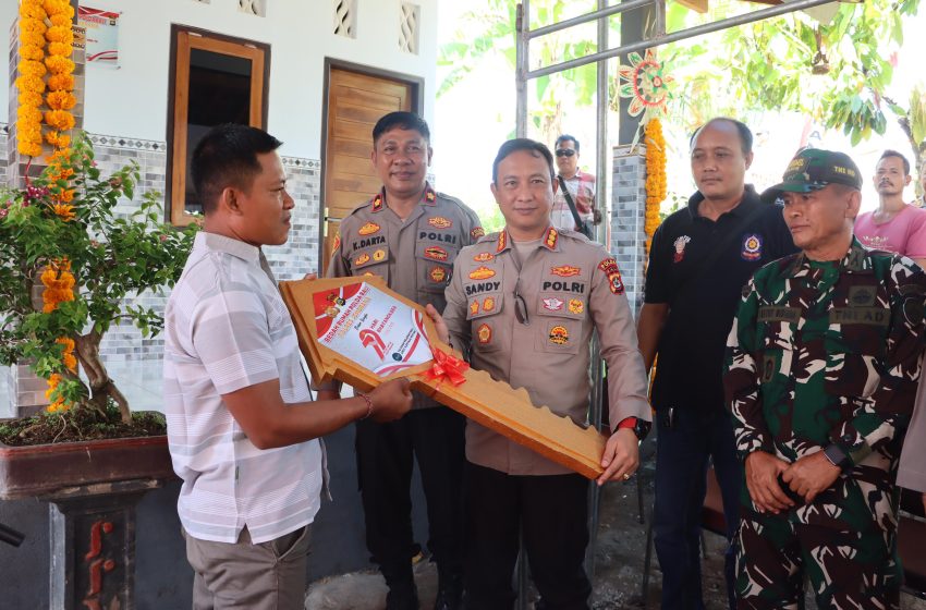  Polda Bali Sambut HUT Bhayangkara ke-79 Gelar Bakti Sosial Bedah Rumah
