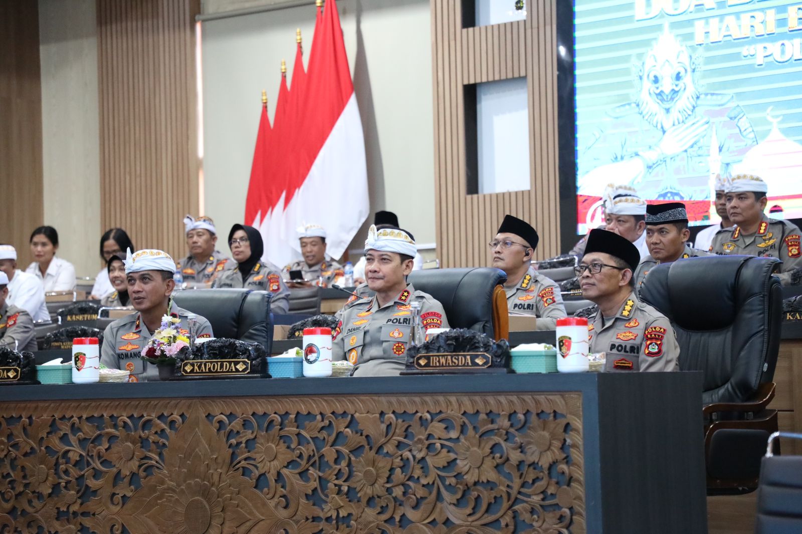 Kapolda Bali Ikuti Doa Bersama Secara Virtual Terpusat di Mabes Polri