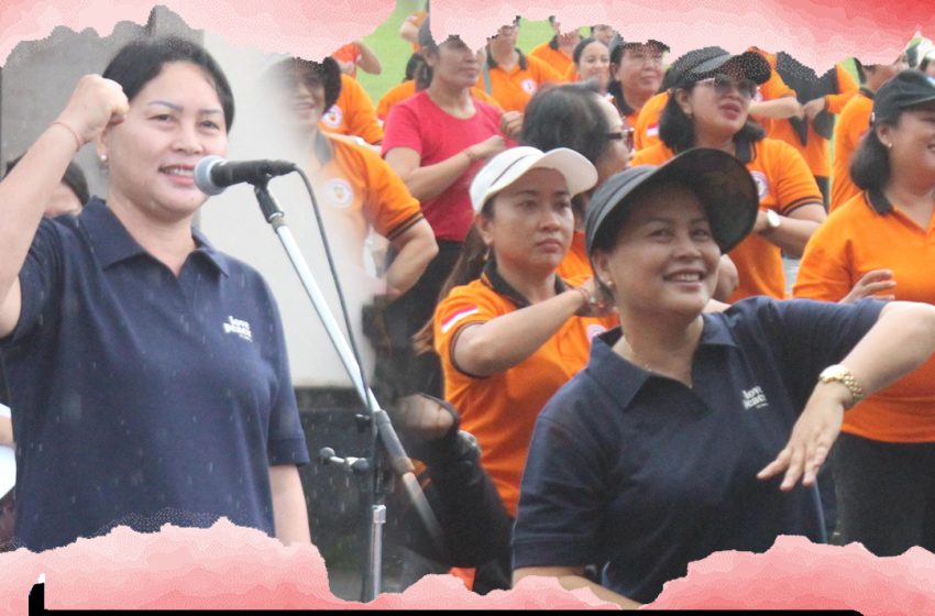 Ketua BKOW Provinsi Bali Buka Fun Walk HUT ke-74 Ikatan Bidan Indonesia