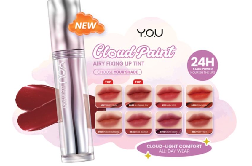 Y.O.U Cloud Paint Airy Fixing Lip Tint: Inovasi Lip Tint Multifungsi untuk Tampilan Natural dan Bibir Sehat Sepanjang Hari