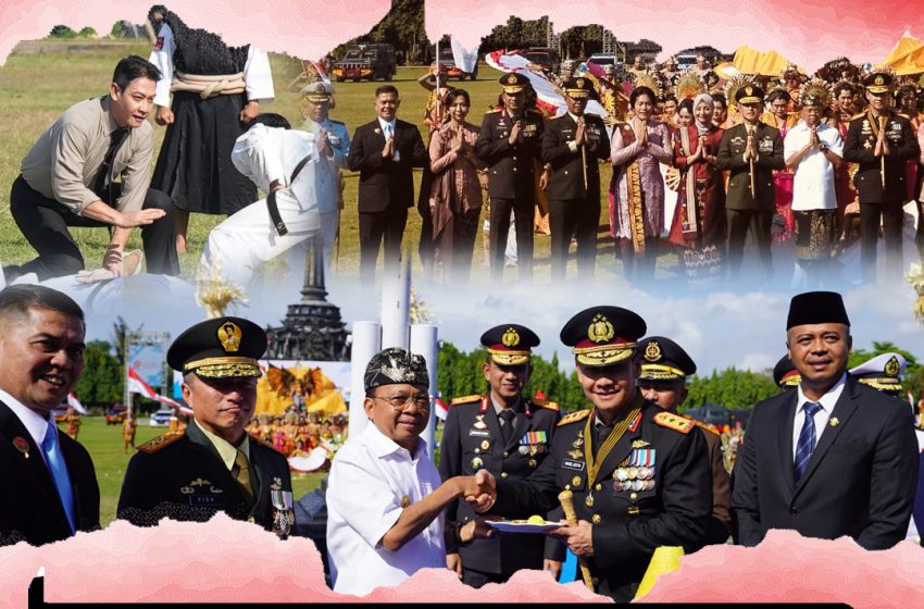  Marching Band dan Tari Kolosal Polda Bali Meriahkan Dirgahayu Bhayangkara Ke-79