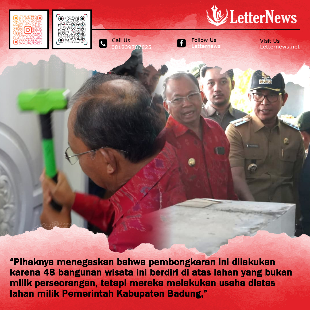 Gubernur Koster Tegas dan Keras Langsung Turun Bongkar 48 Bangunan Illegal di Pantai Bingin
