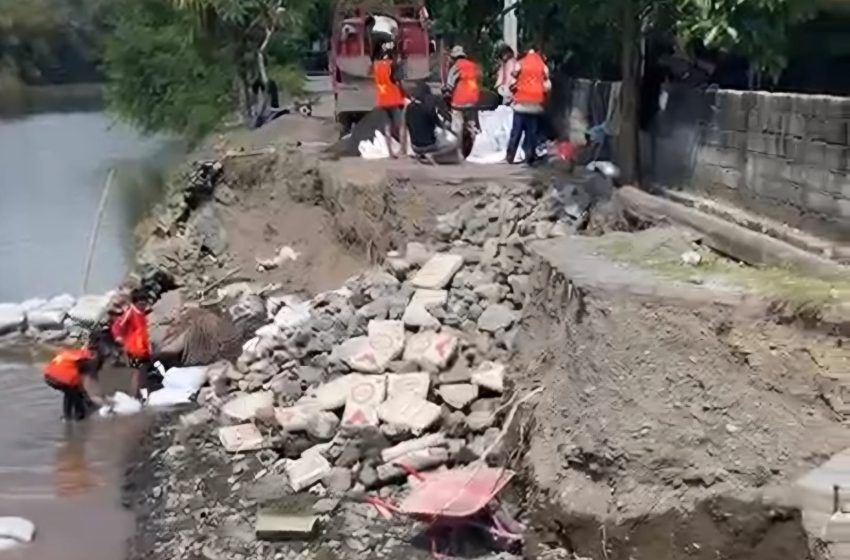  Tangani Senderan Jebol Pascabanjir, PUPR Denpasar Gerak Cepat Pasang Kisdam