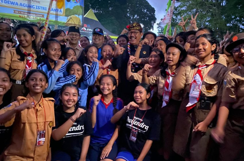 Antusiasme Tinggi! Cok Ace Kunjungi Jambore Cabang Denpasar 2025, Peserta Bangga Bertemu Ka Kwarda Bali