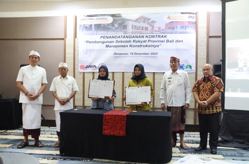  Gubernur Bali Saksi Penandatanganan Kontrak Sekolah Rakyat Karangasem Senilai Rp255,5 Miliar: Target Rampung Juni 2026