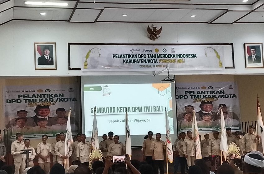  Perkuat Ketahanan Pangan, DPD Tani Merdeka Indonesia se-Bali Resmi Dilantik