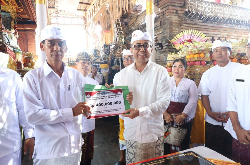  Bertepatan Purnama Kadasa, Jaya Negara Hadiri Upacara Sakral Ngenteg Linggih Banjar Adat Tengah Renon