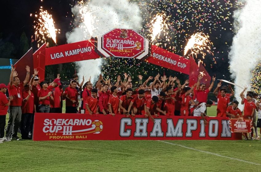  Hancurkan Badung 3-2, Banteng Denpasar Segel Juara Liga Kampung Soekarno Cup Bali 2026