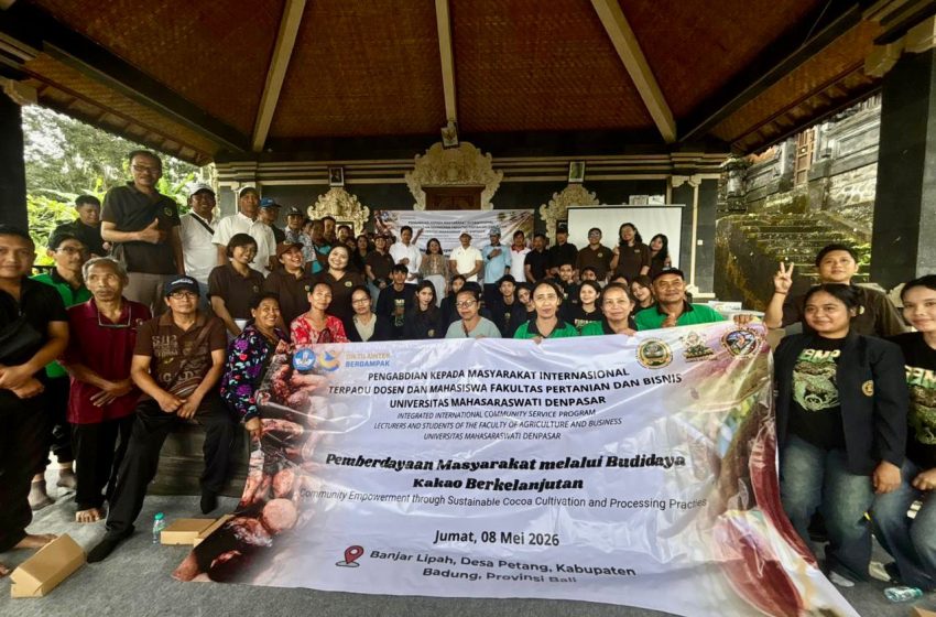  Gandeng Filipina, Unmas Denpasar Sulap Desa Petang Jadi Pusat Pemberdayaan Kakao Berkelanjutan