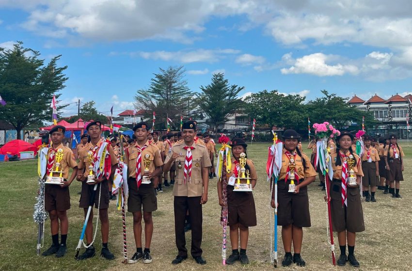  SMP PGRI 3 Denpasar Kawinkan Gelar Juara Umum LT-II Pramuka Penggalang Denpasar Barat 2026