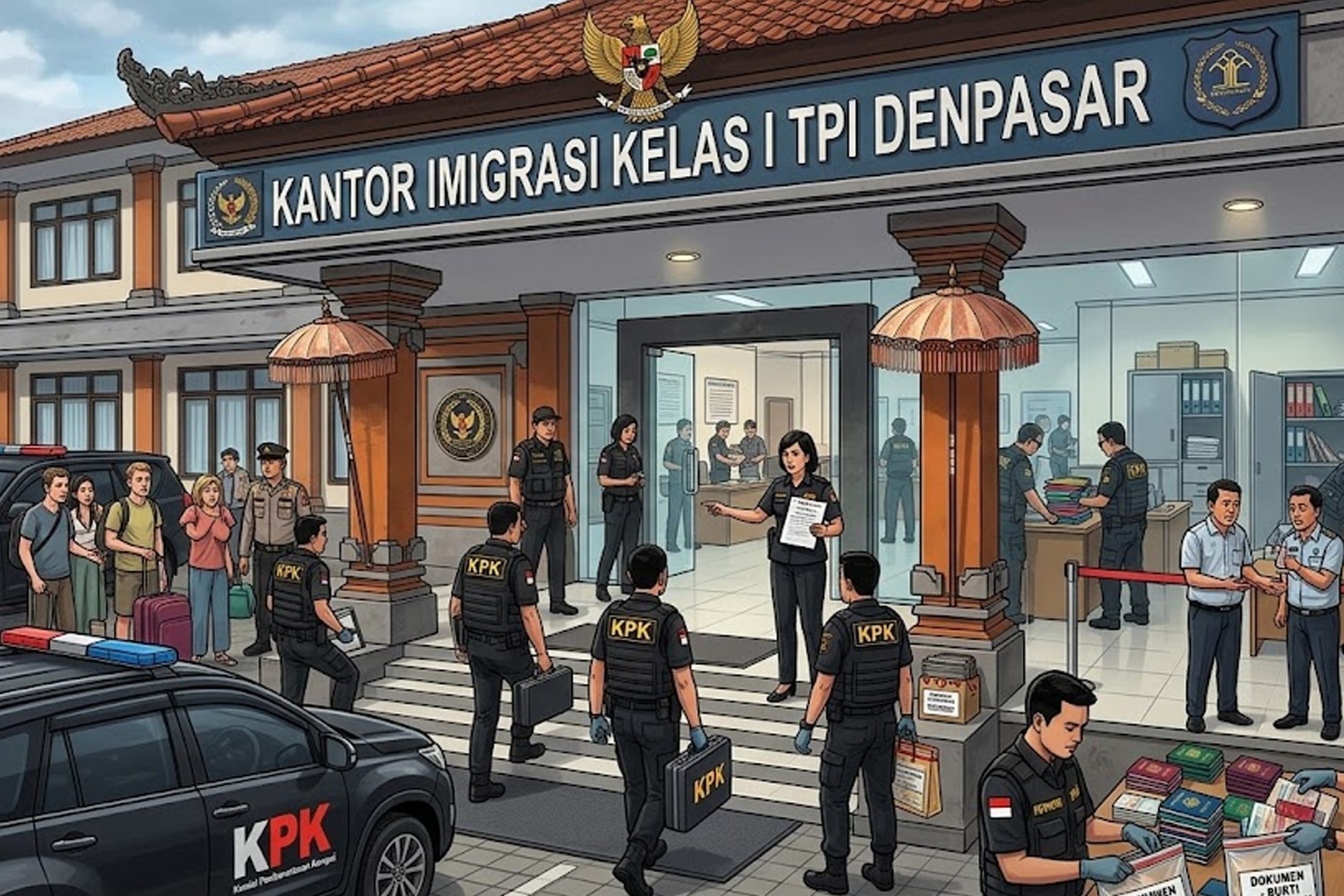 Dugaan Pemerasan Dokumen WNA, Penyidik KPK Geledah Kantor Imigrasi Denpasar