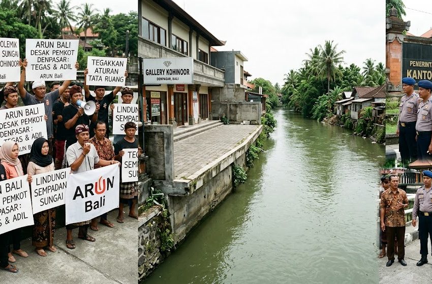  Soroti Polemik Sempadan Sungai Gallery Kohinoor, ARUN Bali Desak Pemkot Denpasar Tegas dan Adil Tegakkan Aturan Tata Ruang