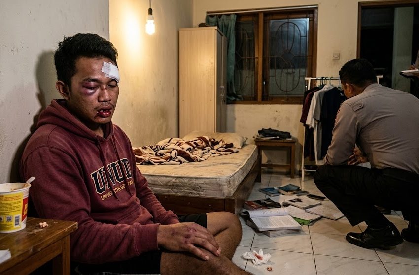  Diserang Lima Pria Misterius di Kamar Kos Denpasar, Mahasiswa Asal Sumba Babak Belur hingga Gigi Copot