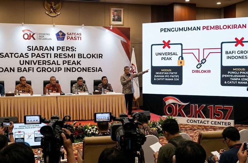  Catut Nama OJK, Satgas PASTI Resmi Blokir Universal Peak dan BAFI Group Indonesia Terkait Investasi Fiktif serta Pungli Pinjol
