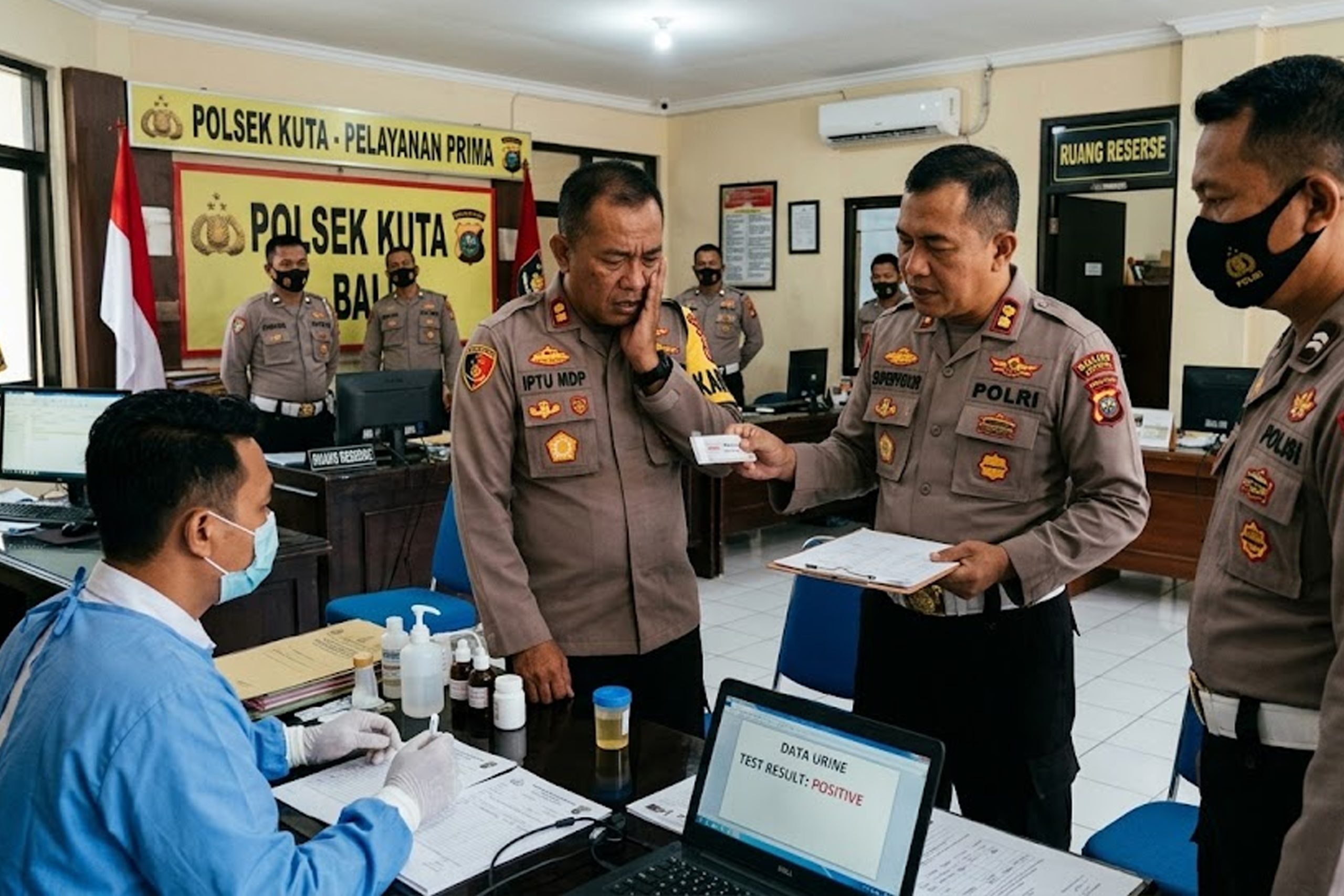 Bersih-Bersih Internal: Kanit Reskrim Polsek Kuta Iptu MDP Positif Narkoba Saat Tes Urine Mendadak
