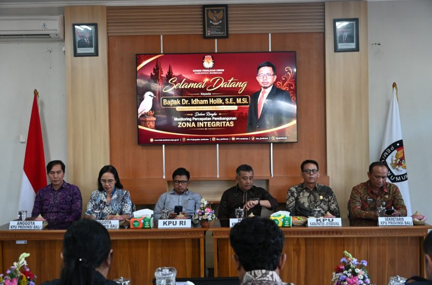  Menuju WBK-WBBM: KPU RI Pantau Langsung Kesiapan Zona Integritas KPU Jembrana