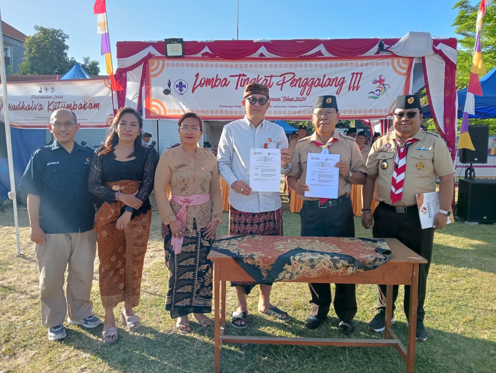 Kawal Pemilu Bersih, Bawaslu dan Kwarcab Pramuka Denpasar Bentuk Saka Adhyasta untuk Awasi Kelompok Rentan