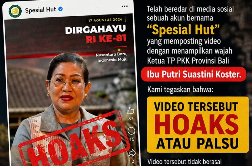  Waspada Penipuan Video AI Putri Koster Iming-imingi Undian BPD Bali, Pemprov Tegaskan Hoaks