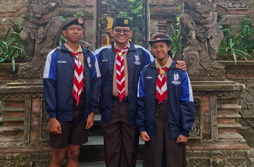  Dua Penggalang SMP Widya Sakti Denpasar Siap Unjuk Gigi di Jamnas XII Cibubur