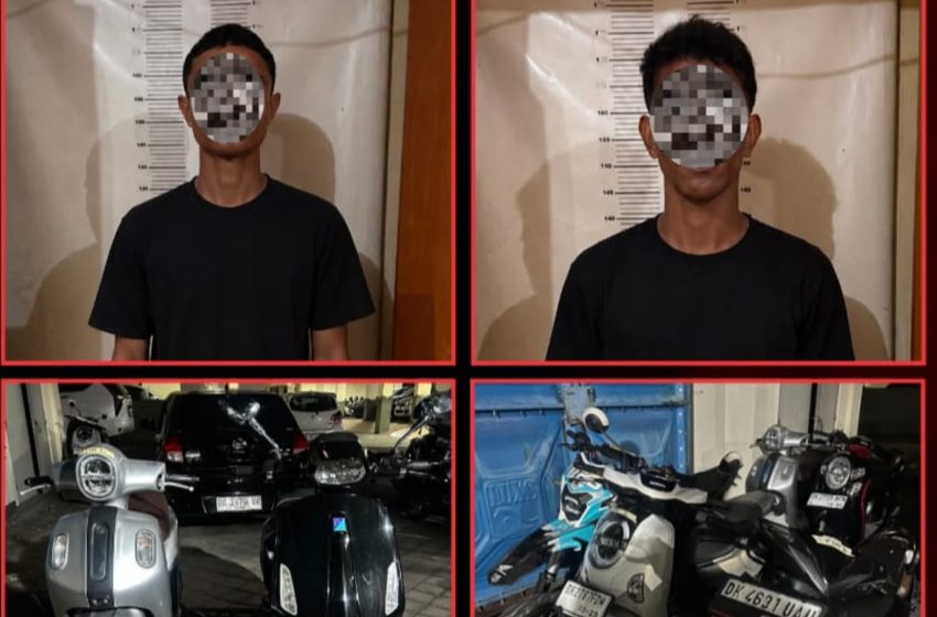  Rampas Vespa Berkedok Debt Collector, Dua Pemuda Asal NTT Diringkus Resmob Polda Bali