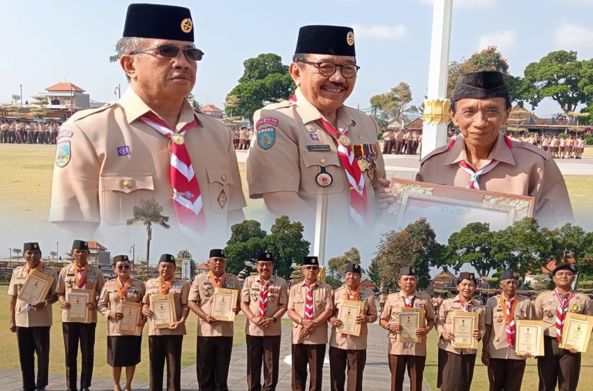  Apel Besar Hari Pramuka ke-65 di Gianyar: Cok Ace Bacakan Amanat Kwarnas Soal Swasembada Pangan