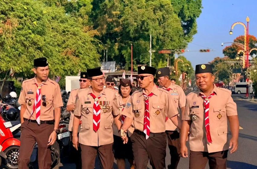  Wabup Tjok Surya Hadiri Hari Pramuka ke-65 di Gianyar: Klungkung Komit Dukung Swasembada Pangan