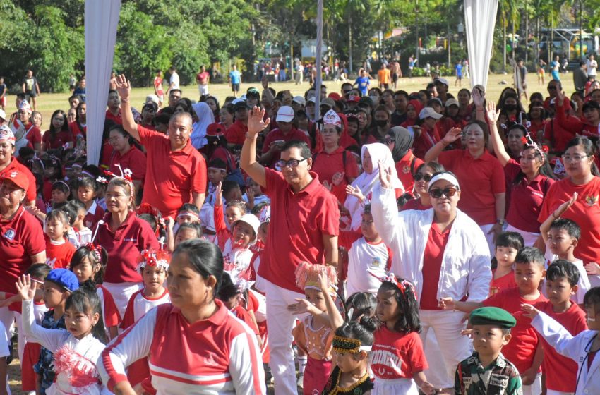  Lepas Kirab Merah Putih IGTKI Denpasar, Sekda Eddy Mulya Tekankan Tanamkan Nasionalisme Sejak Dini