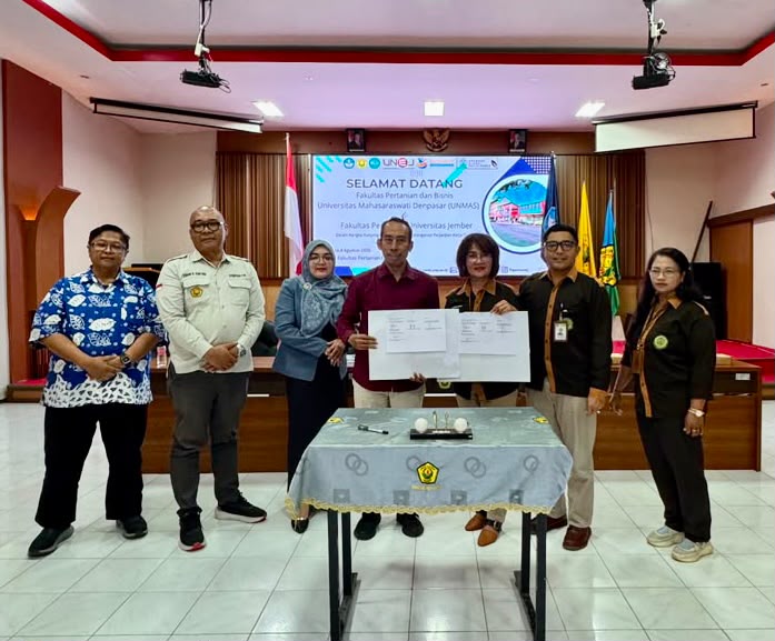 Perkuat Riset Kopi dan Kakao, FPB Unmas Denpasar Jalin Kerja Sama Strategis dengan FP Unej