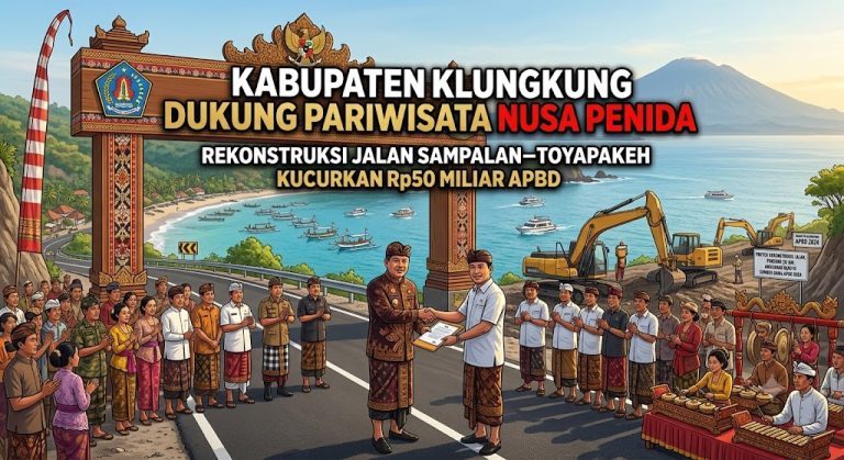 Dukung Pariwisata Nusa Penida, Pemkab Klungkung Kucurkan Rp50 Miliar Rekonstruksi Jalan Sampalan–Toyapakeh