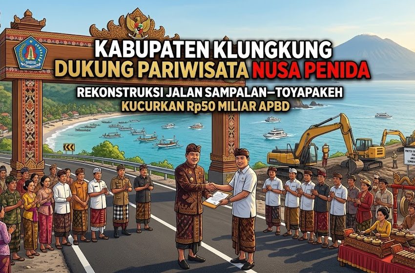  Dukung Pariwisata Nusa Penida, Pemkab Klungkung Kucurkan Rp50 Miliar Rekonstruksi Jalan Sampalan–Toyapakeh