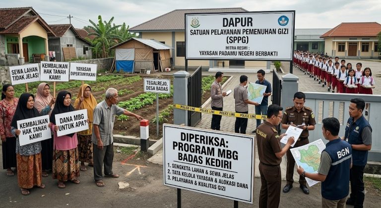 Program Makan Bergizi Gratis di Badas Kediri Menuai Sorotan, Sewa Lahan Hingga Tata Kelola Yayasan Dipertanyakan